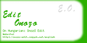 edit onozo business card